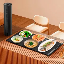 Силиконовый коврик для подогрева и размораживания 300W - 64x38 см, 8 режимов, черный, складной, таймер до 8 часов thumbnail