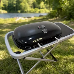 Газовый гриль Weber Traveler - Портативный, складной с колесами, размер 100x45x80 см, серый/черный thumbnail