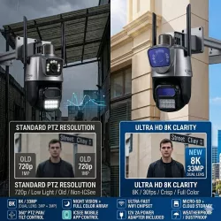 WiFi PTZ IP-камера P-11 ICSEE - 6MP, ночное видение, IP66, 2-сторонняя аудиосвязь, автоматическое отслеживание thumbnail