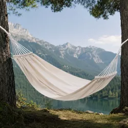Двухместный туристический гамак 200x80 см - Прочный, компактный, удобный для дачи и кемпинга thumbnail