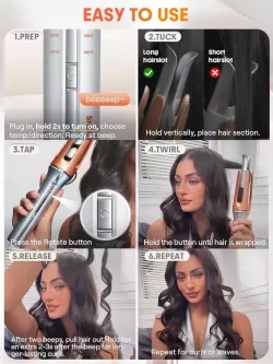 Автоматическая плойка Sheglam Hair Curler Bella - 3 режима, 170-210°C, защита от перегрева thumbnail