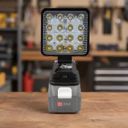 Аккумуляторный светодиодный фонарь PROFI-TEC PT812G - 2220 лм, 16 LED, IP66, Регулировка угла 0-145°, Питание от Li-Ion 36 В, Без аккумулятора thumbnail