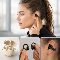 Беспроводные спортивные наушники Bluetooth 5.4 с зажимом - ANC, IPX-5, 11 мм динамик, Type-C зарядка, до 5 часов работы thumbnail