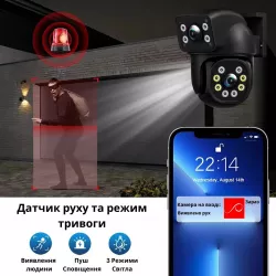 Уличная Wi-Fi IP камера E390 - двойная 2+2 Мп, приложение Eyes390, ночное видение, защита IP66 thumbnail