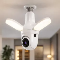 Беспроводная камера-лампа E27 3MP с Wi-Fi - 360° обзор, ночное видение, датчик движения, V380 Pro thumbnail