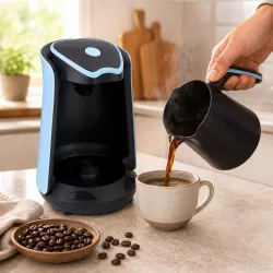 Кофеварка Domotec 500 мл - 600 Вт, автоотключение, компактная турка MS-102S для молотого кофе thumbnail