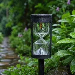 Садовый светильник SSP-02 - Комплект 4 шт, солнечная панель, теплый белый LED-свет, защита IP44 thumbnail