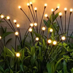 Садовый фонарь на солнечной батарее Светлячок - 70 см, 10 LED, автономный уличный светильник для сада thumbnail