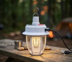 Светодиодная LED-лампа PLD-T38 с аккумулятором - солнечная зарядка, Power Bank, 3 режима освещения thumbnail