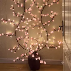 Светодиодная гирлянда 'Цветы сливы' 2.3 м - 144 LED, теплый свет, USB, 8 режимов thumbnail