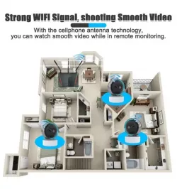Компактная Wi-Fi камера видеонаблюдения TY305 - Поворотная, Full HD 3mp, ночная съёмка, датчик движения thumbnail