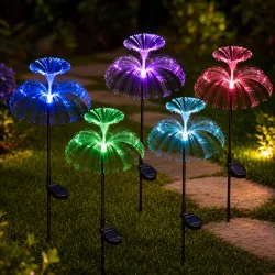 Декоративный уличный фонарь Фонтан BL-LC75B - 2 шт, солнечная батарея, RGB-подсветка на 7 цветов, IP64 thumbnail