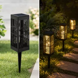 Садовый фонарь на солнечной батарее - комплект 6 шт, LED-теплый свет, IP44, автоматическое включение thumbnail