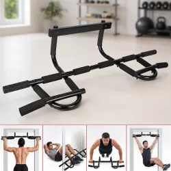Турник Door Gym Xtreme - дверной тренажёр для подтягиваний, 12 рукояток, установка без сверления, максимальный вес 120 кг thumbnail