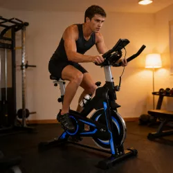 Велотренажер Everfit Spin Bike 118 - маховик, ЖК-дисплей, регулируемое сиденье, подстаканник thumbnail