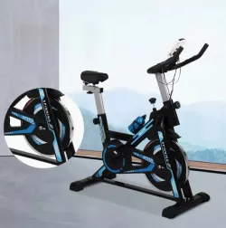 Велотренажер Everfit Spin Bike 118 - маховик, ЖК-дисплей, регулируемое сиденье, подстаканник thumbnail