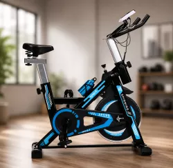 Велотренажер Everfit Spin Bike 118 - маховик, ЖК-дисплей, регулируемое сиденье, подстаканник thumbnail