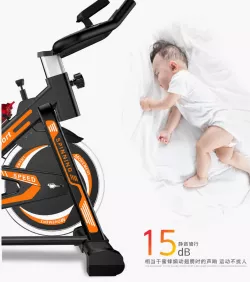 Велотренажер Everfit Spin Bike 118 - регулируемое сиденье, ЖК-дисплей, подстаканник, бесшумная работа thumbnail