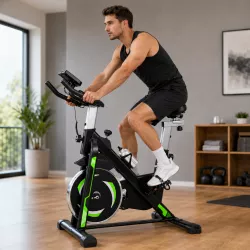 Велотренажер Everfit Spin Bike 118 - маховик, регулируемое сиденье, ЖК-дисплей, подстаканник thumbnail