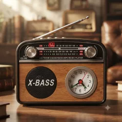 Радиоприемник PR-1002BT с Bluetooth - Ретро-дизайн, FM/AM/SW, USB/AUX/TF, Пульт в комплекте thumbnail