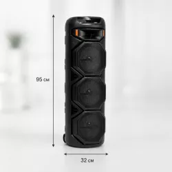 Караоке колонка ZQS-8301 Bluetooth - 8 дюймов, RGB подсветка, беспроводной микрофон, пульт ДУ, 7 часов работы thumbnail