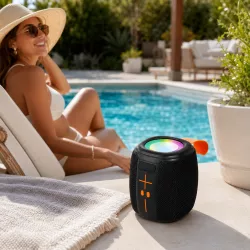 Bluetooth-колонка KTS-2310 - Портативная акустика 5 Вт, Bluetooth 5.3, FM-радио, LED-подсветка, аккумулятор 800 мАч thumbnail