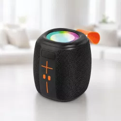 Bluetooth-колонка KTS-2310 - Портативная акустика 5 Вт, Bluetooth 5.3, FM-радио, LED-подсветка, аккумулятор 800 мАч thumbnail