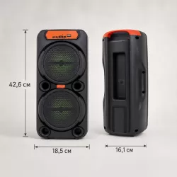 Bluetooth-колонка GTS-1880 - 50 Вт, 2 динамика 8 дюймов, беспроводной микрофон, автономная работа до 6 часов thumbnail