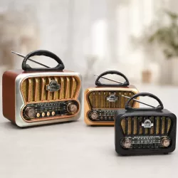 Радиоприемник NNS NS-8109BT - Ретро-дизайн, FM/AM/SW, Bluetooth, MP3, аккумулятор и USB-питание thumbnail