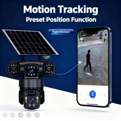4G IP-камера видеонаблюдения JNice JE-1905 - солнечная панель, 6 МП, панорамный обзор 355°, цветная ночная съемка, защита IP66 thumbnail