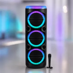 Портативная колонка MS-2076BT-W - 90Вт, Bluetooth 5.3, микрофон, RGB-подсветка, аккумулятор 3000 мАч thumbnail