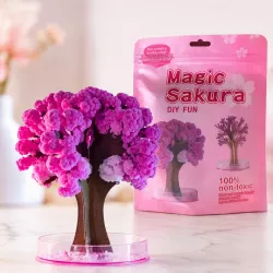 Набор для выращивания кристаллов Magic Sakura - розовый, 19х16 см, интересный эксперимент для детей от 6 лет thumbnail