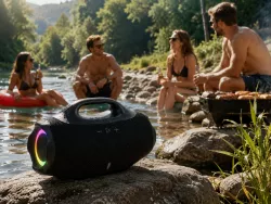 Портативная колонка B62LED Boombox 4 Mini - Bluetooth, 10 Вт, LED-подсветка, влагозащита IPX5 thumbnail