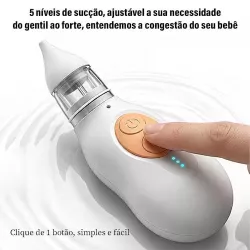 Портативный назальный аспиратор для младенцев - аккумуляторный, USB-зарядка, компактный дизайн, мягкая насадка thumbnail