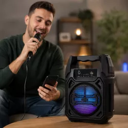 Bluetooth-колонка GTS-1283 с микрофоном - 6,5 дюйма, 50 Вт, аккумулятор 1500 мАч, FM-радио, AUX, USB thumbnail