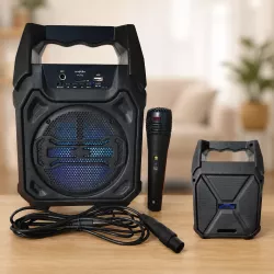 Bluetooth-колонка GTS-1283 с микрофоном - 6,5 дюйма, 50 Вт, аккумулятор 1500 мАч, FM-радио, AUX, USB thumbnail