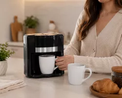 Кофемашина Coffee Machine AND 5269 - капельная, 2 чашки, 0,42 л, многоразовый фильтр, автоматическое отключение thumbnail