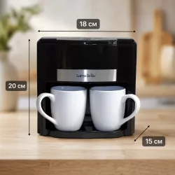 Кофемашина Coffee Machine AND 5269 - капельная, 2 чашки, 0,42 л, многоразовый фильтр, автоматическое отключение thumbnail