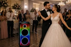 Портативная караоке колонка BTS-2369 - 2 динамика по 8 дюймов, 120 Вт, беспроводной микрофон, Bluetooth, LED-подсветка thumbnail