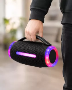 Портативная колонка MS-3643BT-W с Bluetooth и беспроводным микрофоном - 20 Вт, RGB-подсветка, FM-радио thumbnail