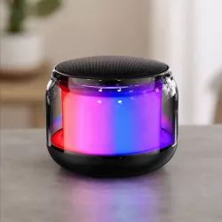 Мини-колонка Bluetooth S300 - 360° звук, TWS, подсветка, 5 Вт, 2-3 часа работы thumbnail