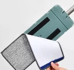 Комплект для уборки Scratch Cleaning Mop - швабра с микрофиброй и ведро 10л с механическим отжимом thumbnail
