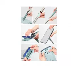 Комплект для уборки Scratch Cleaning Mop - швабра с микрофиброй и ведро 10л с механическим отжимом thumbnail