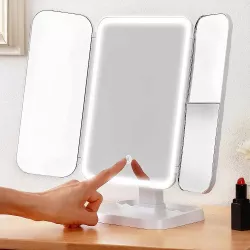 Тройное смарт-зеркало с LED-подсветкой - 3 режима света, угол наклона 180°, увеличение 2x и 3x thumbnail