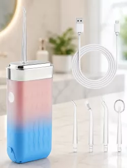 Ирригатор для полости рта IPX7 - Беспроводной, 3 режима, 4 насадки, зарядка USB-C thumbnail