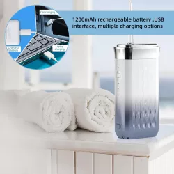 Ирригатор для полости рта IPX7 - Беспроводной, 3 режима, 4 насадки, зарядка USB-C thumbnail
