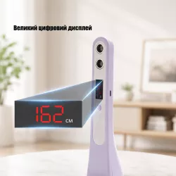 Электронный ростомер до 200 см - Портативный стадиометр с цифровым дисплеем, аккумулятор 500 мАч, зарядка через USB thumbnail