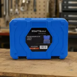 Набор торцевых головок Kraft&Dele KD10348 - 21 шт, 12-гранный профиль, размер от 8 до 36 мм, легированная сталь, кейс для хранения thumbnail