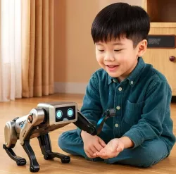 Интерактивный робот-собака AI Robot - управление с пульта 2.4G, аккумулятор 3.7V, зарядка через USB, функции танцев и программирования thumbnail