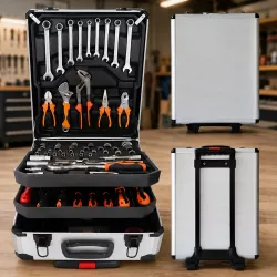 Набор инструментов Tool Set 235 предметов - для ремонта и обслуживания, чемодан с колесами, хромованадиевая сталь thumbnail
